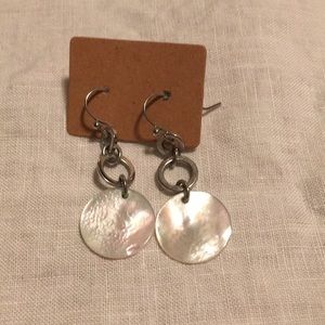 Lia Sophia mother of pearl dangle earrings